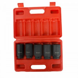 Set of 12-point long impact sockets 30 - 36 mm 5 pcs.
