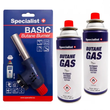 Gas burner Specialist+ 1300°C with butane gas 2x227g