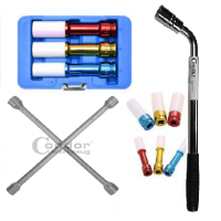 Ratų varžtams: galvutės, raktai, šepečiai