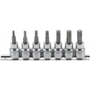 Įpresuotų antgalių rinkinys, 3/8″ (10mm),T-STAR (TORX), T15-T50