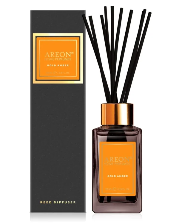 Namų kvapas su lazdelėmis AREON BLACK GOLD AMBER 85ml