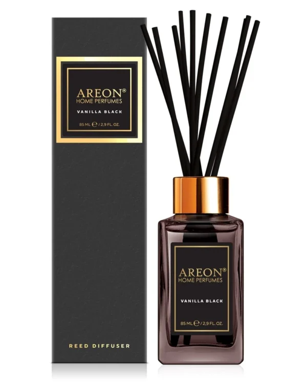Namų kvapas su lazdelėmis AREON BLACK VANILLA 85ml