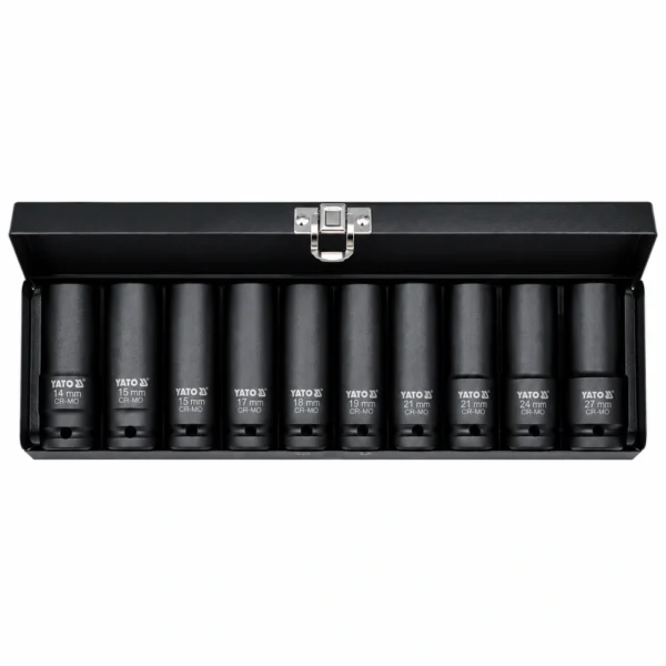 Ilgų smūginių 6-kampių galvučių rinkinys 1/2 10-24mm