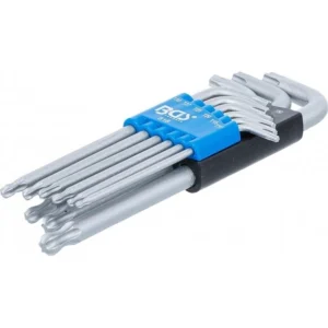L-formos šarnyrinių TORX raktų rinkinys T10-T50 9vnt.