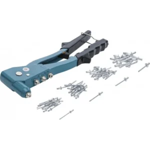 Kniediklis su kniedžių rinkiniu 2.4/3.2/4.0/4.8 mm 60vnt.