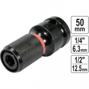 Adapteris smūginis iš 1/2 (12,5mm) į 1/4 (6,3mm)