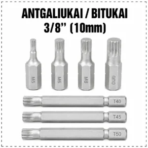 Dr. bits 3/8 (10mm)