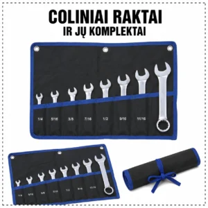 Inch wrenches, their sets