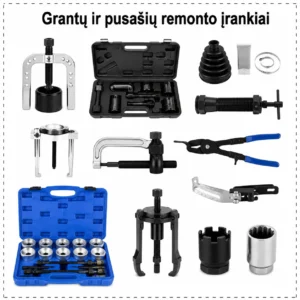 Tools for grenades, axle tires, clamps
