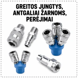 Quick connectors, nozzles for hoses, transitions