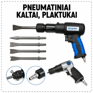 Pneumatic chisels, hammers