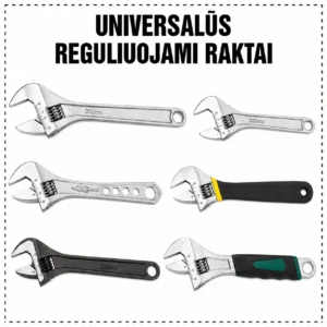 Adjustable universal wrenches