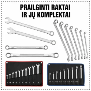 Extended wrenches and sets