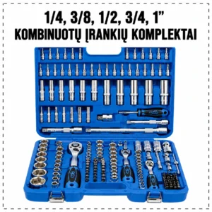 1/4, 3/8, 1/2, 3/4, 1" Combination Head Sets